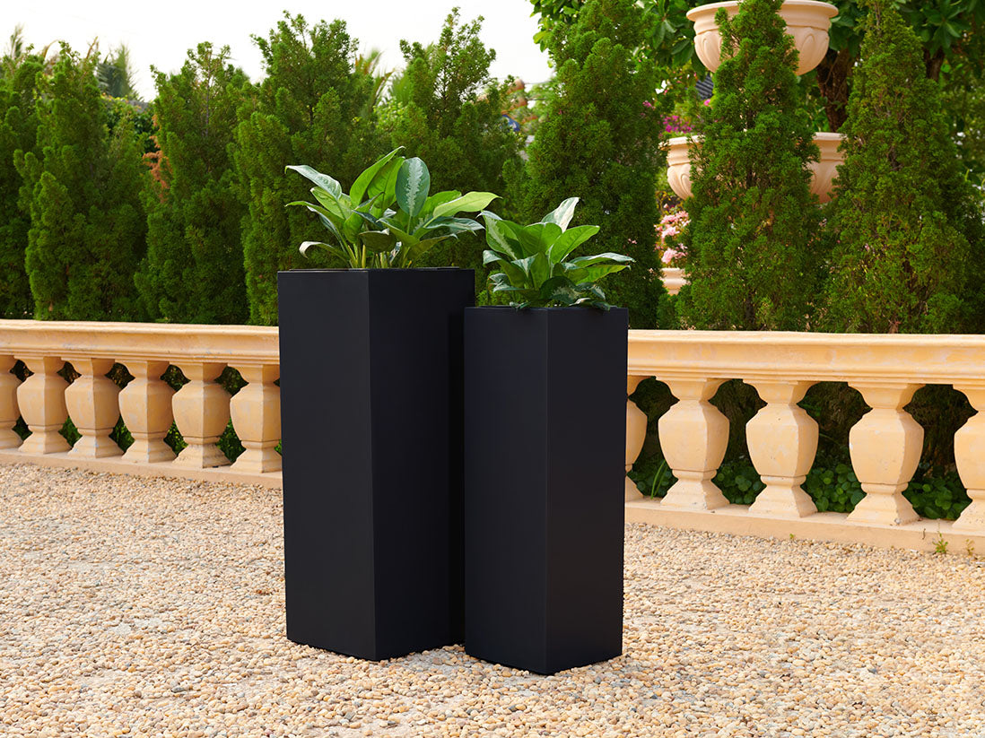 tall square planter pots Tall Square Planter – JACKALOPE POTTERY