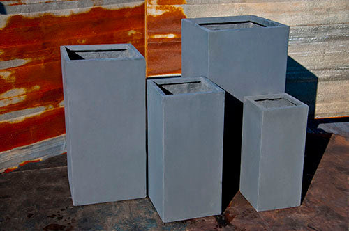 Tall Square Fiber Planter - Set of 4