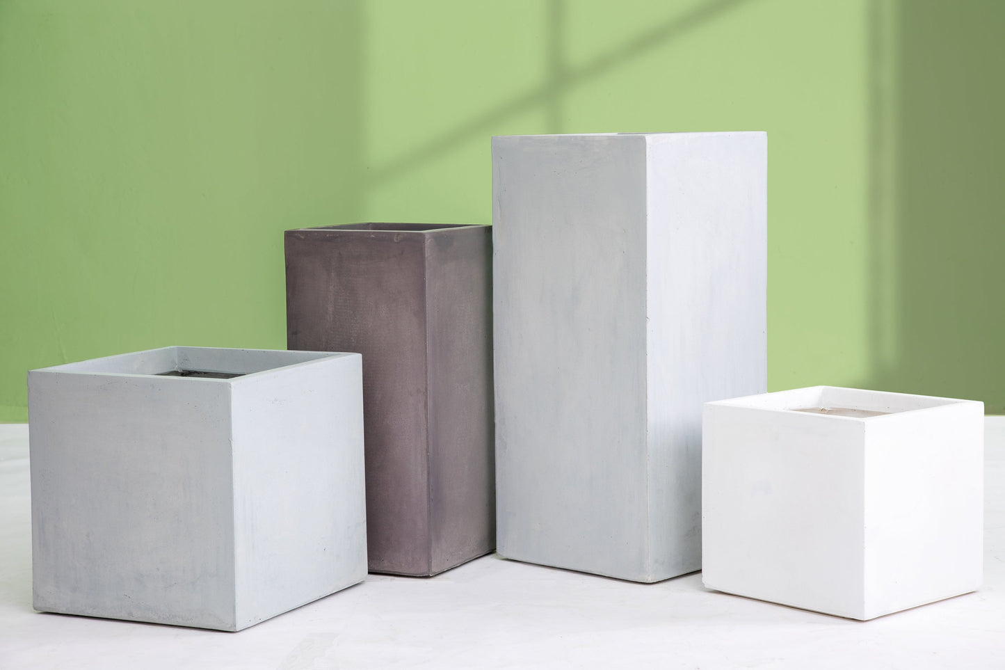 Tall Square Fiber Planter - Set of 4