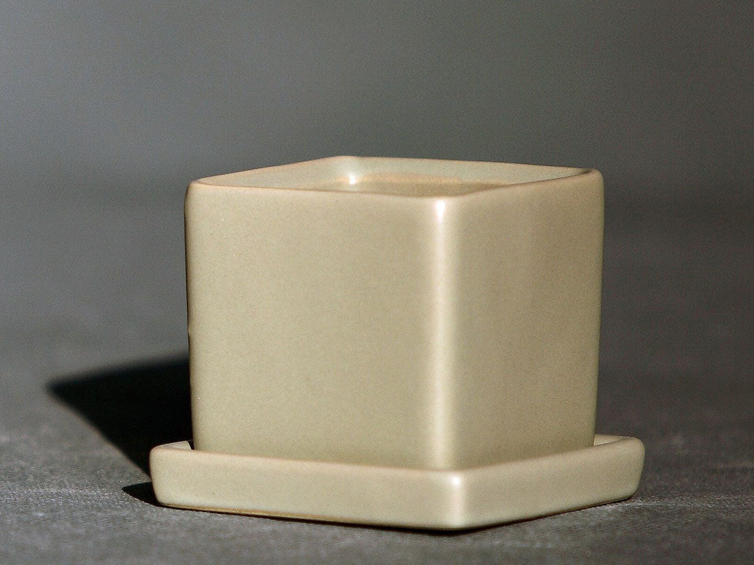 Cube Pot with Detached Saucers- 2.5" x 2.5"