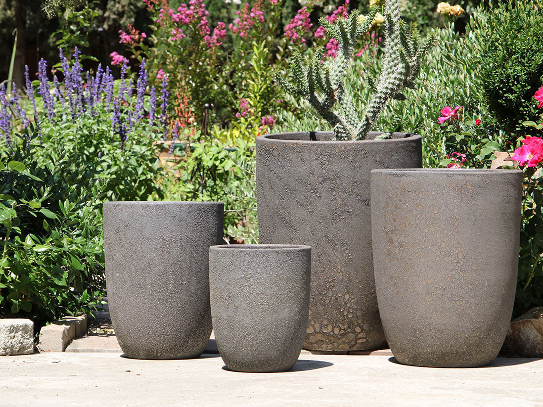 extra large concrete plant pots Tall Milano Cone Planters