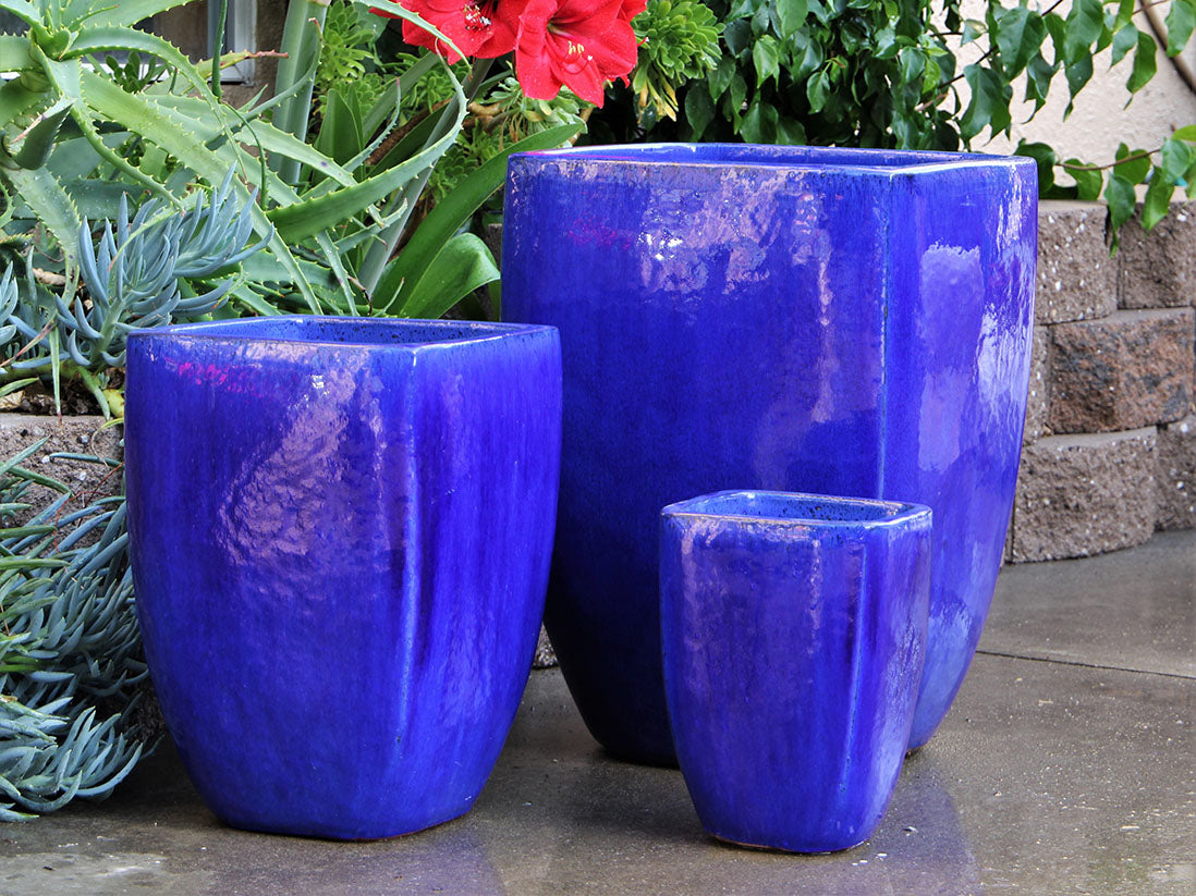 Round Square Pots - Set of 3