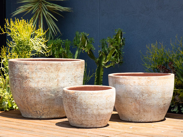 clay pots for plants large XLG Rimless Parco Planter