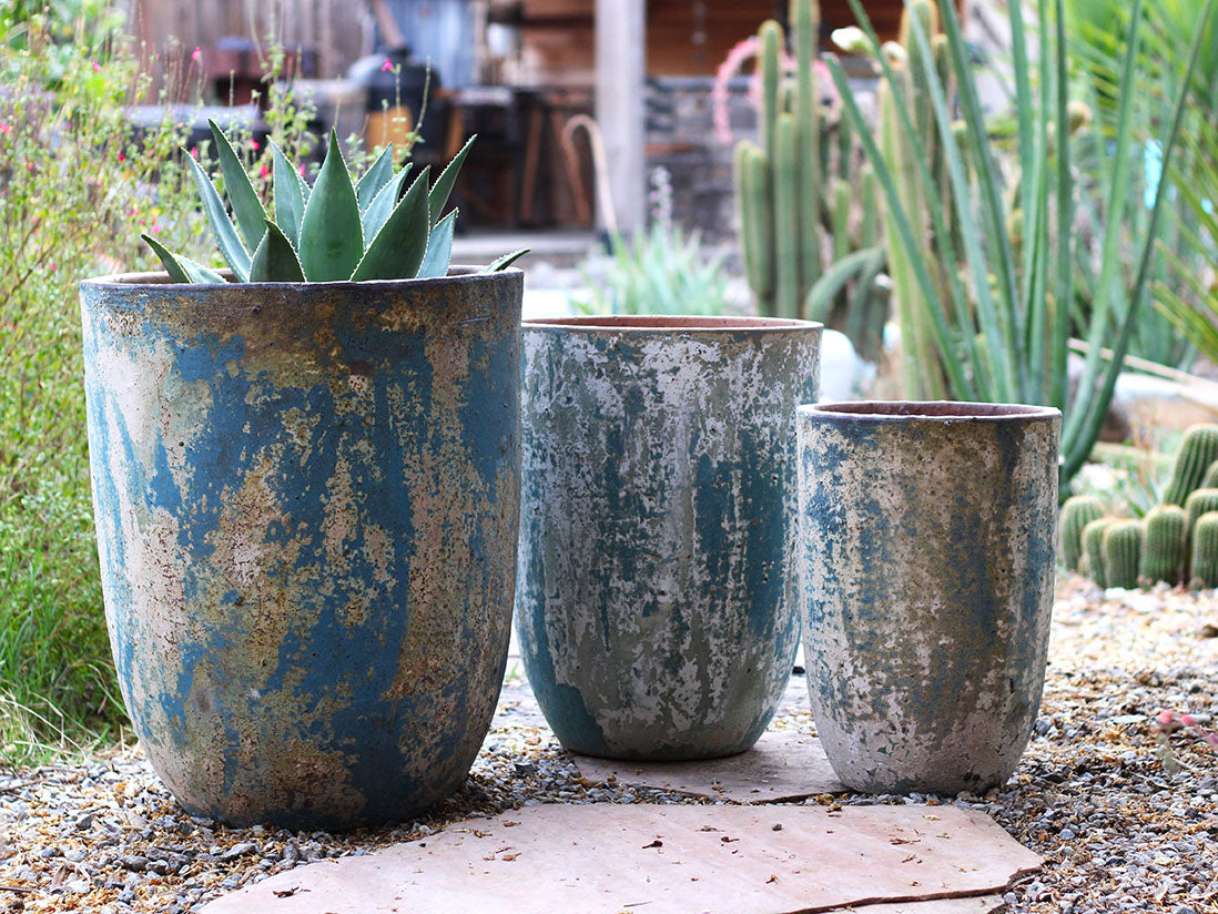 Milano Tall Barrel Planter - Set of 3