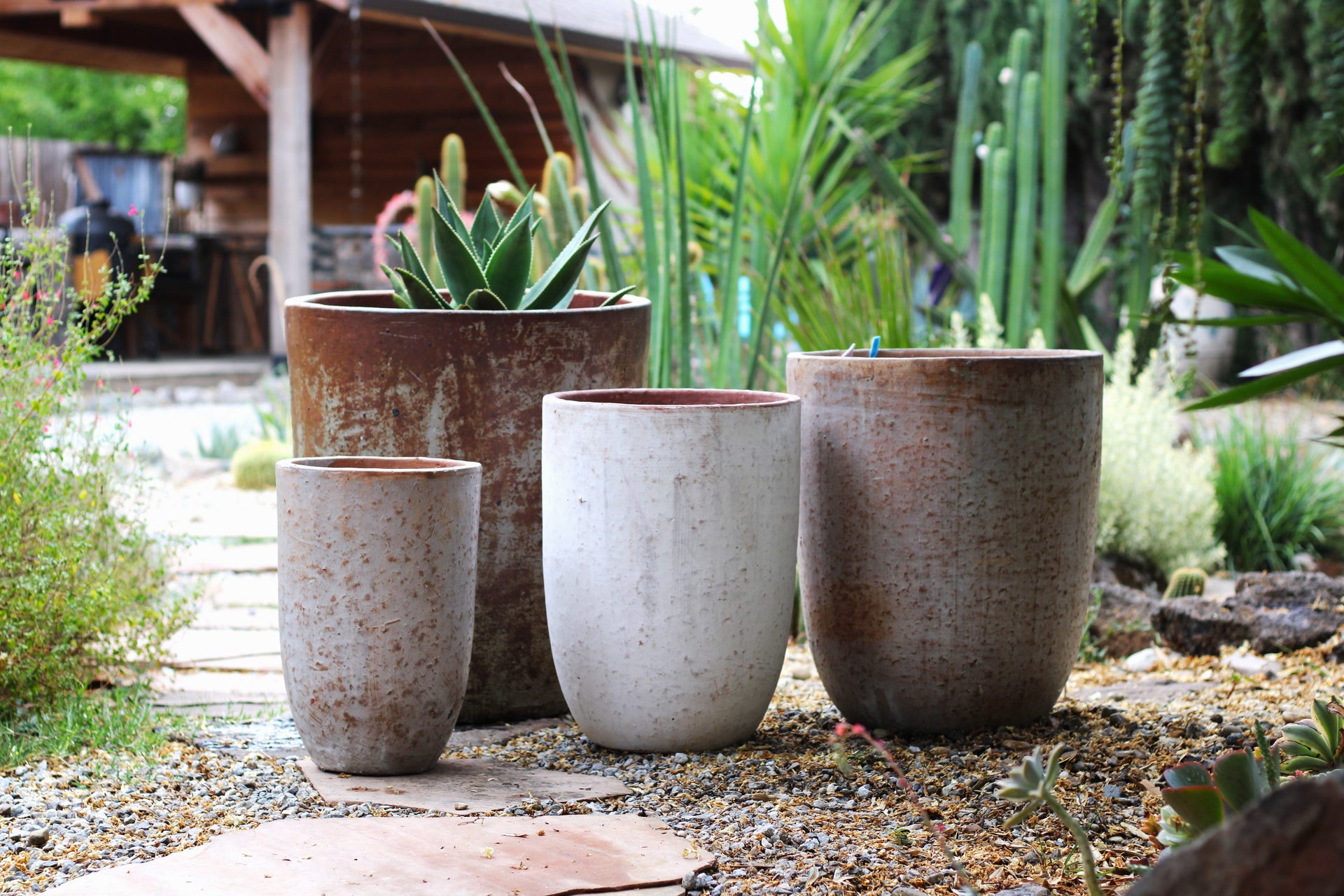 garden planter pots Milano Tall Barrel Planter