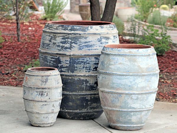 extra large rustic plant pots Jar With Lines